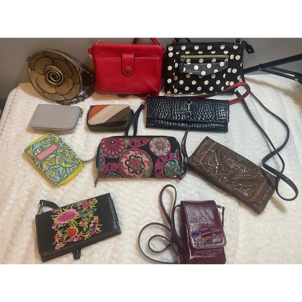 Lot of 11 Crossbody Wristlet Wallets (1 Lily Pulitzer)